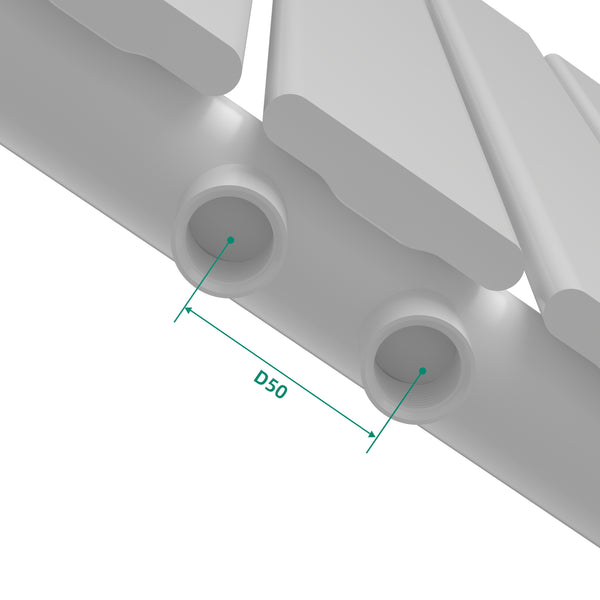 Egyrétegű design radiátor Nore fehér 60x80cm, 616W [neu.haus]