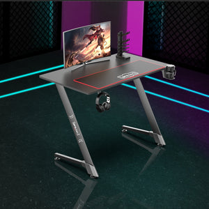 Gamer asztal Oakland fekete 80 kg karbonszálas optika több méretben [pro.tec] 