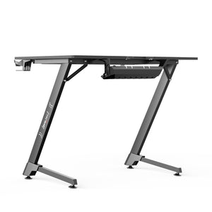 Gamer asztal Oakland fekete 80 kg karbonszálas optika több méretben [pro.tec] 