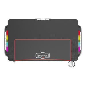 Gamer asztal Stockton fekete RGB LED-világítással több méretben [pro.tec] 