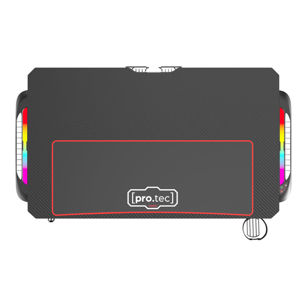 Gamer asztal Stockton fekete RGB LED-világítással több méretben [pro.tec] 