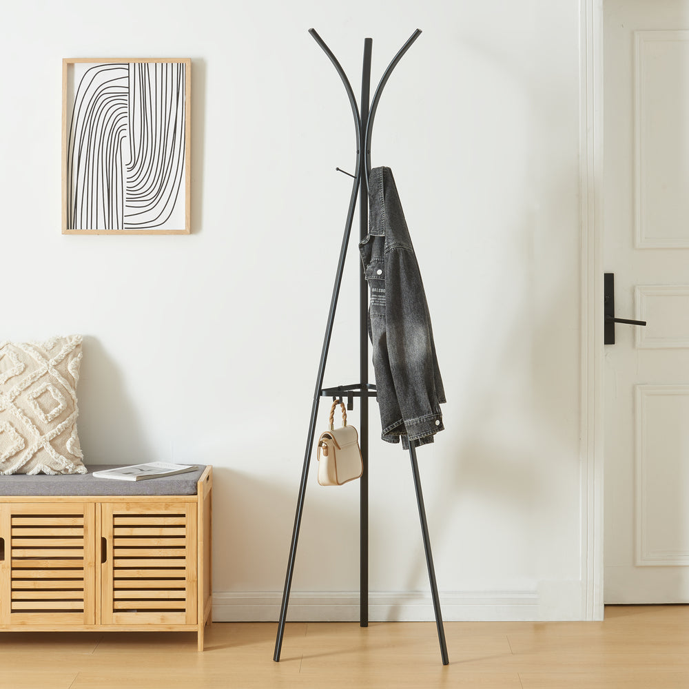 Ruhatartó állvány Vevelstad 181x52,5x52,5 cm acél [en.casa] - premiumXL