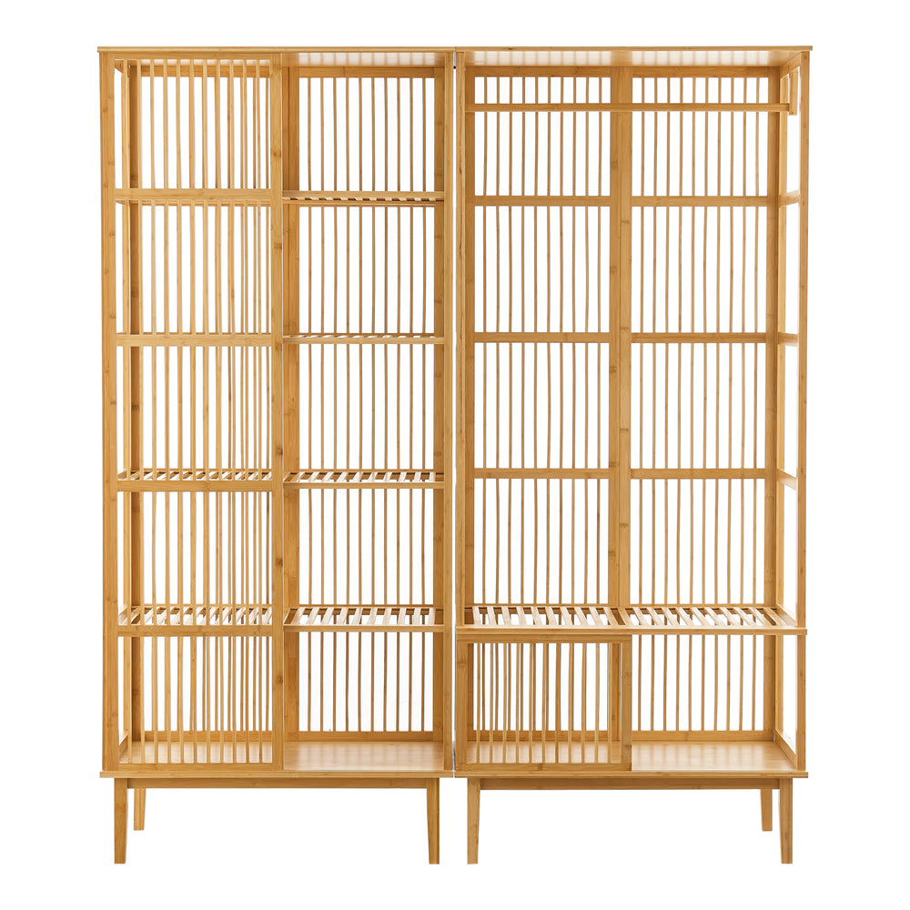 Gardróbszett állópolc Trundholm + ruhaállvány Vemb [en.casa]