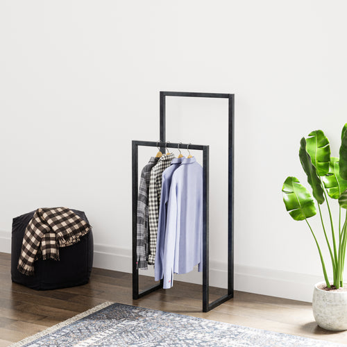 Ruhafogas Holtålen 90x40x25 cm acél [en.casa] - premiumXL