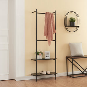 Fali fogas Bremanger 162x60x26cm fekete [en.casa] - premiumXL