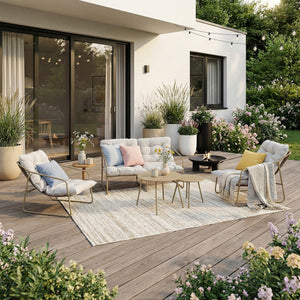 Kerti bútor szett Kivanta 5 részes [en.casa]