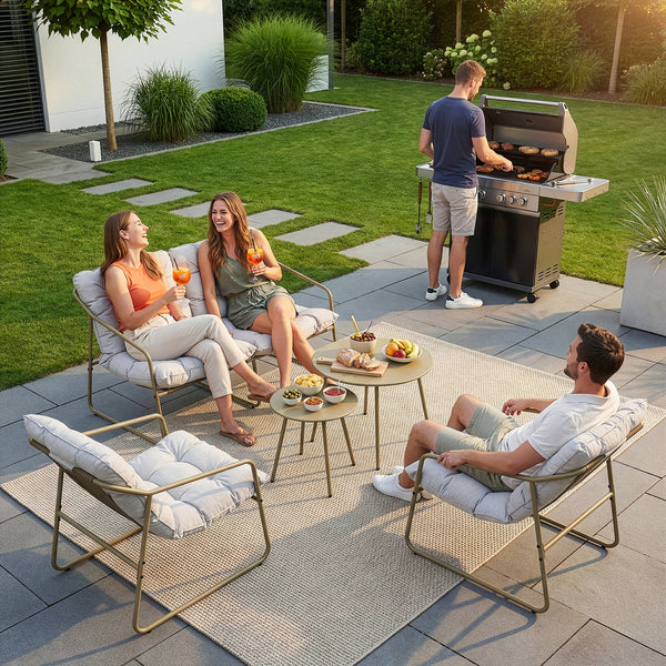 Kerti bútor szett Kivanta 5 részes [en.casa]