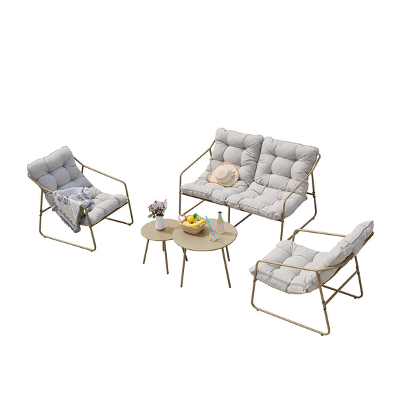 Kerti bútor szett Kivanta 5 részes [en.casa]