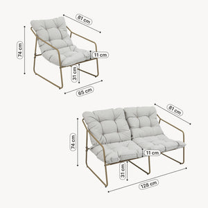 Kerti bútor szett Kivanta 5 részes [en.casa]