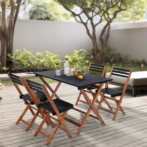 Kerti bútor szett Altamura 5 részes akácfa FSC® - tanúsítvánnyal [en.casa] - premiumXL