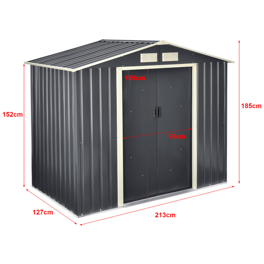 Kerti fészer lapos/nyeregtetővel, különböző méretekben [en.casa] - premiumXL