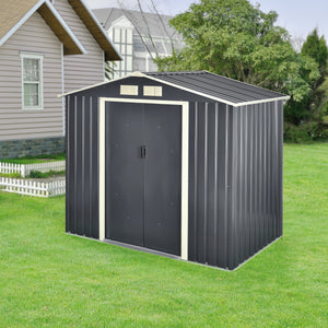 Kerti tároló ACMH-250XX tolóajtóval több méretben különböző tárolókapacitással [en.casa] 