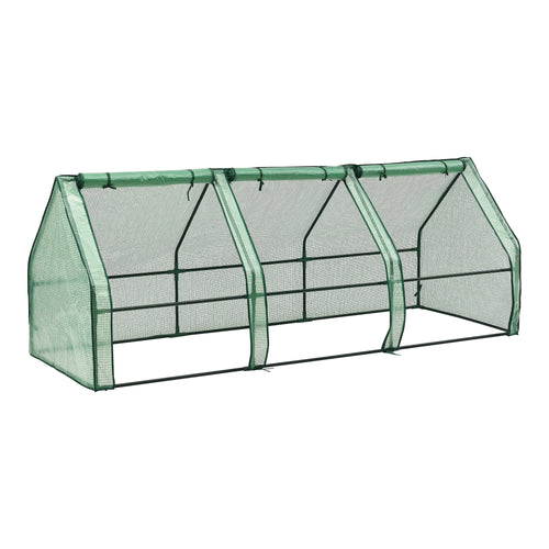 Mini üvegház Höflein 240x90x90cm hálós zöld [en.casa] - premiumXL
