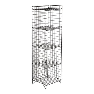 Fém rácspolc Jægerspris Fekete különböző méretekben [en.casa]