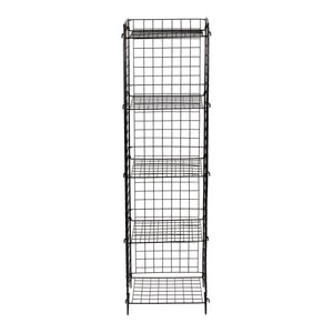 Fém rácspolc Jægerspris Fekete különböző méretekben [en.casa]