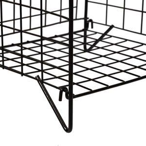 Fém rácspolc Jægerspris Fekete különböző méretekben [en.casa]