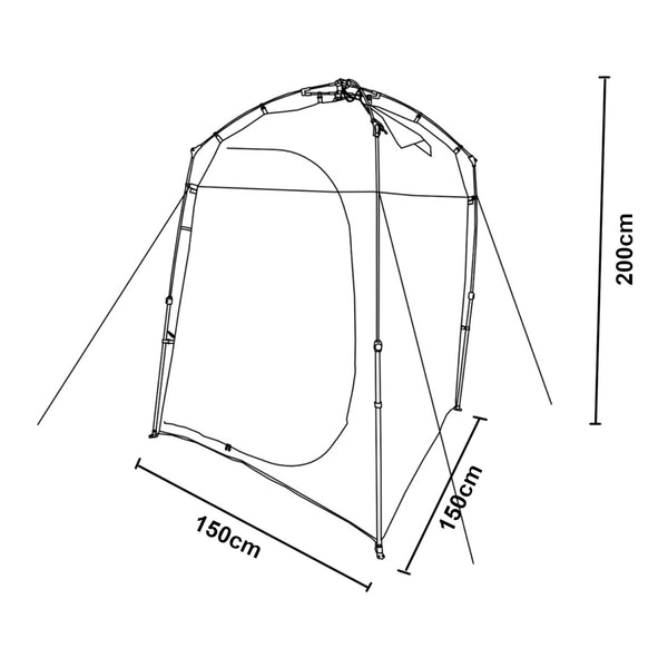 Pop-Up zuhanysátor Ayas 150x150x200 cm [pro.tec]