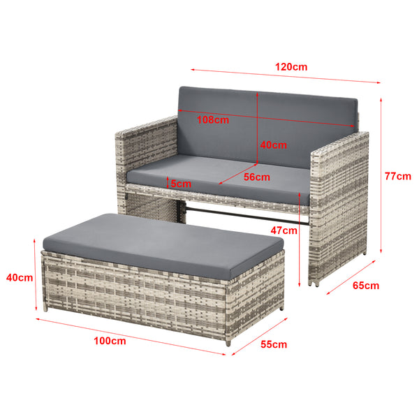 Kerti bútor szett Segovia 2 személyes több színben [en.casa] 