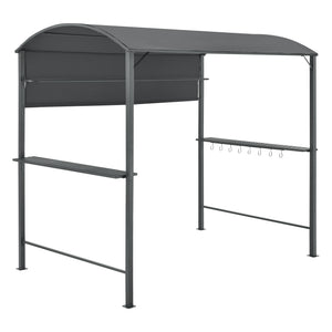 Grillpavilon Pyrgos 215 x 220 x 140 cm sötétszürke en.casa - premiumXL