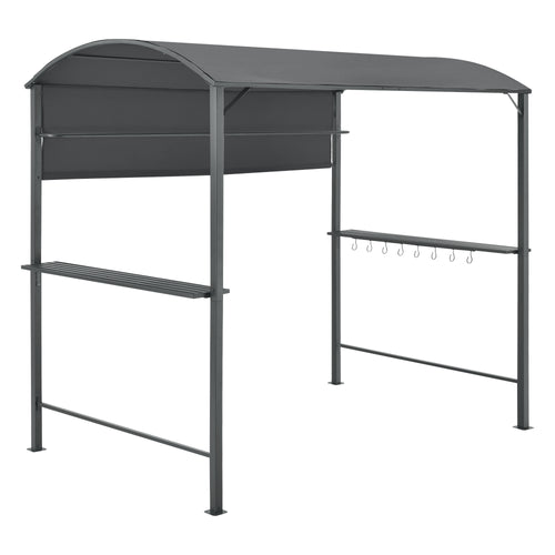 Grillpavilon Pyrgos 215 x 220 x 140 cm sötétszürke en.casa - premiumXL