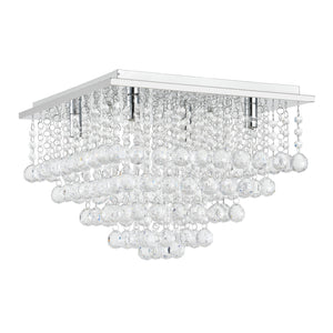 Kristály mennyezeti lámpa [38x38cm] mennyezeti csillár szobai lámpa króm [lux.pro] - premiumXL