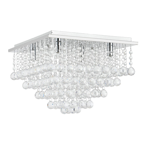 Kristály mennyezeti lámpa [38x38cm] mennyezeti csillár szobai lámpa króm [lux.pro] - premiumXL