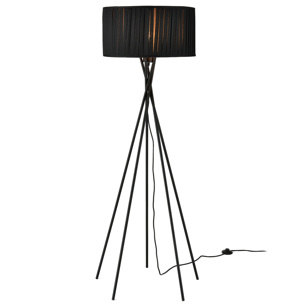 Állólámpa Black Mikado 1x E27 48x155 cm fekete lux.pro - premiumXL