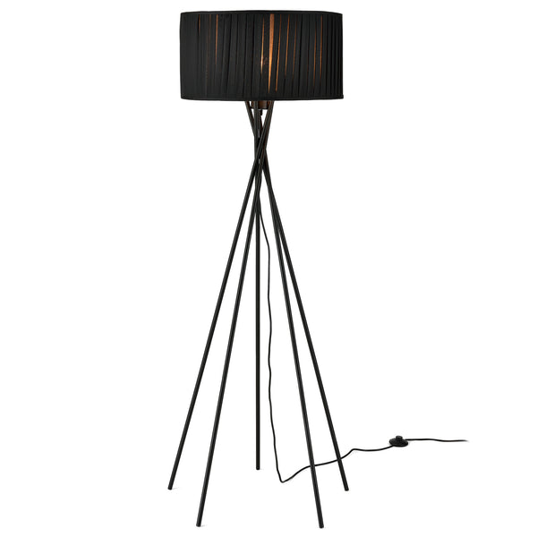 Állólámpa Black Mikado nappali megvilágítás design lámpa 155 x ø 48 cm fekete [lux.pro]® 