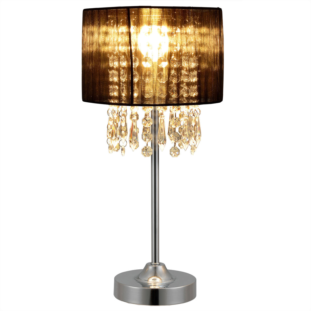  Asztali lámpa Bellevue éjjeli lámpa design 40 x ø 20 cm fekete [lux.pro]®