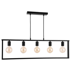 [lux.pro]® Dekoratív függőlámpa 5 foglalattal "Glasgow" 100 x 30 cm design lámpa fekete