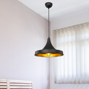 Bamber Bridge függeszték 22,5 x 32,5 cm, 1 égős, fekete / rézszínű [lux.pro]