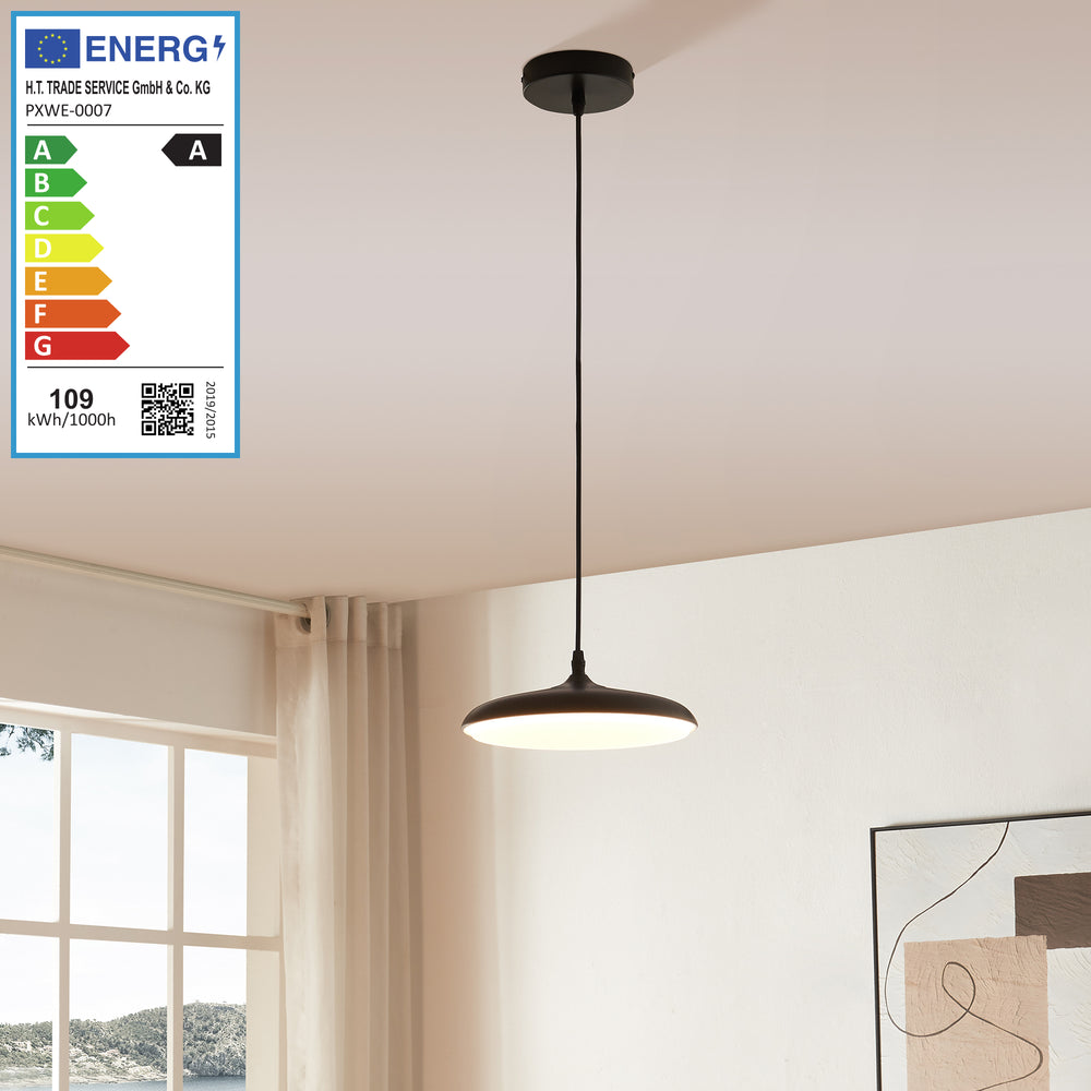 Oupilu függőlámpa beépített LED-ekkel, fém, 120x25x25 cm, fekete/fehér [lux.pro] - premiumXL