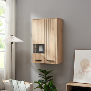 Fali szekrény Noppen 98x60x38 cm tölgy hatású [en.casa] - premiumXL