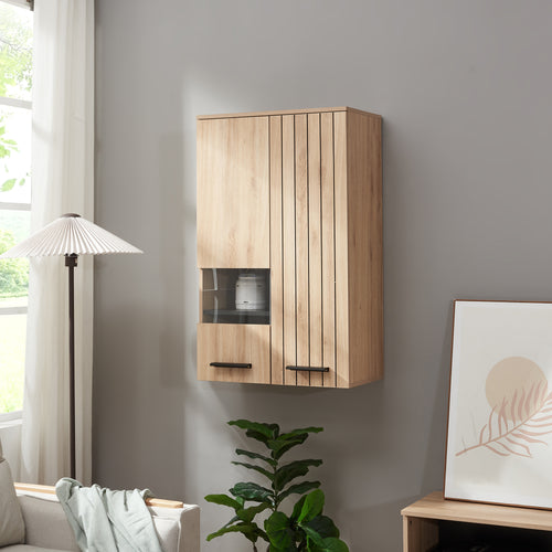 Fali szekrény Noppen 98x60x38 cm tölgy hatású [en.casa] - premiumXL
