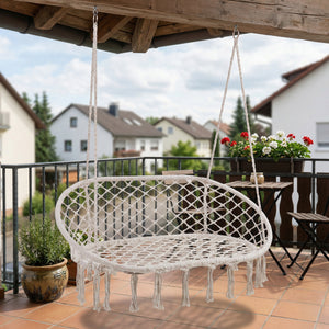 Függőfotel Kailua 135x129x65 cm krémfehér [casa.pro]