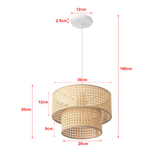 Függőlámpa Ascot rattan hatású [lux.pro]