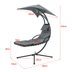 Függőágy tartóval acél/poliészter több színben [en.casa] 