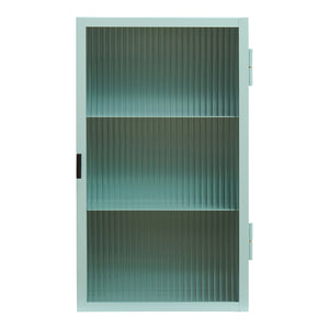 Fali szekrény bordázott üvegajtóval Zundert 60x35x15 cm acél [en.casa]