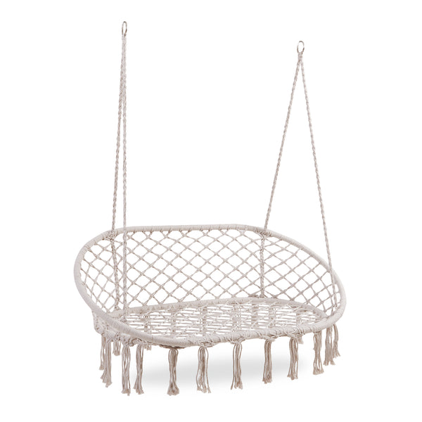 Függőfotel Kailua 135x129x65 cm krémfehér [casa.pro]