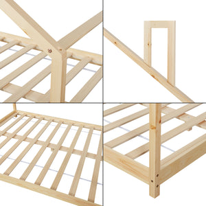 Házikó gyerekágy Siuntio fenyő natúr [en.casa]