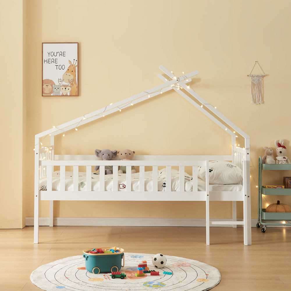 Magasított házikó gyerekágy Sotkamo 90x200cm [en.casa]