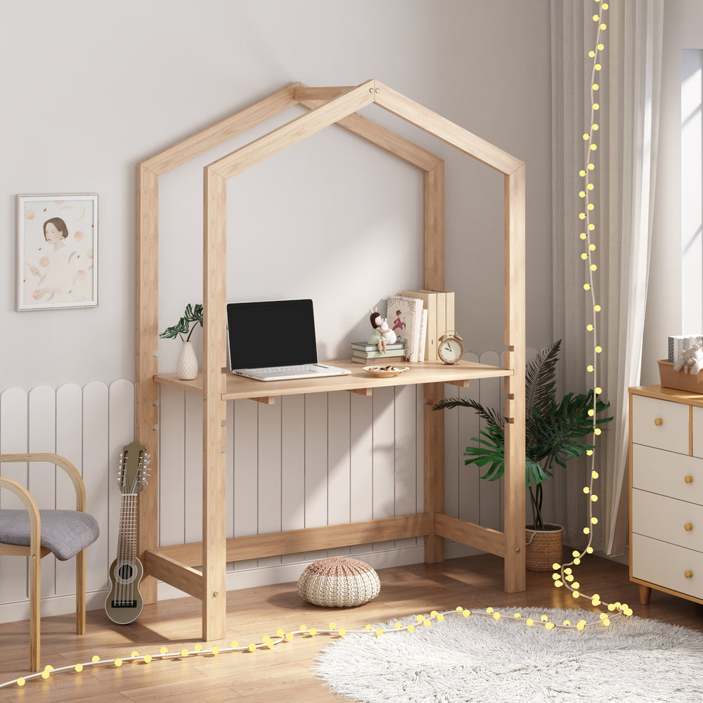 Gyerekszoba íróasztal Suså 110x50x160cm fenyőfa [en.casa] - premiumXL