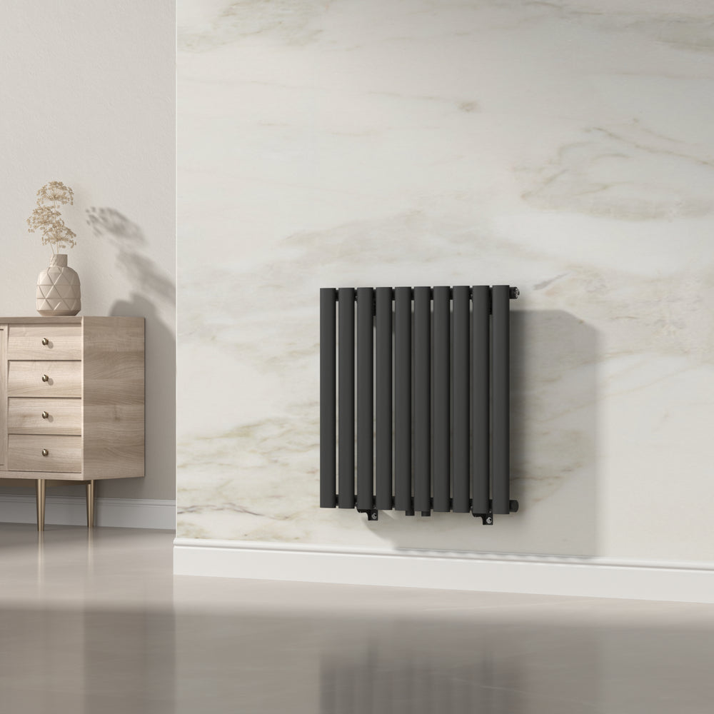 Egyrétegű design csőradiátor Nore fekete 60x60cm, 449W [neu.haus]