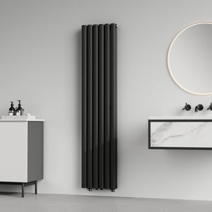Kétrétegű design csőradiátor Nore fekete 160x36cm, 1198W [neu.haus]