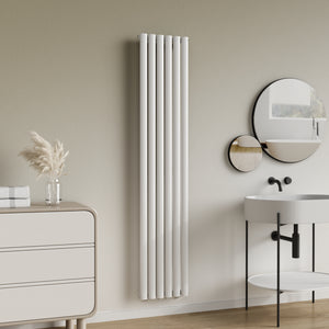 Egyrétegű design csőradiátor Nore fehér 180x36cm, 707W [neu.haus]