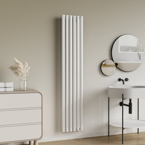 Egyrétegű design csőradiátor Nore fehér 180x36cm, 707W [neu.haus]