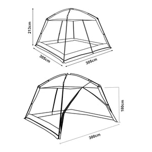 Kerti szúnyoghálós pavilon Beekdaelen 305x305x213cm több színben [pro.tec]