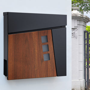 Postaláda Alfstedt 37 x 37 x 10,5 cm újságtartóval és 2 kulccsal acél több színben [en.casa] 