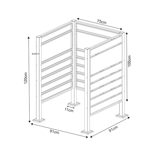 Szemetes tároló Uusikaupunki [en.casa]