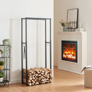 Kasan tűzifaállvány állítható mérettel [en.casa] - premiumXL
